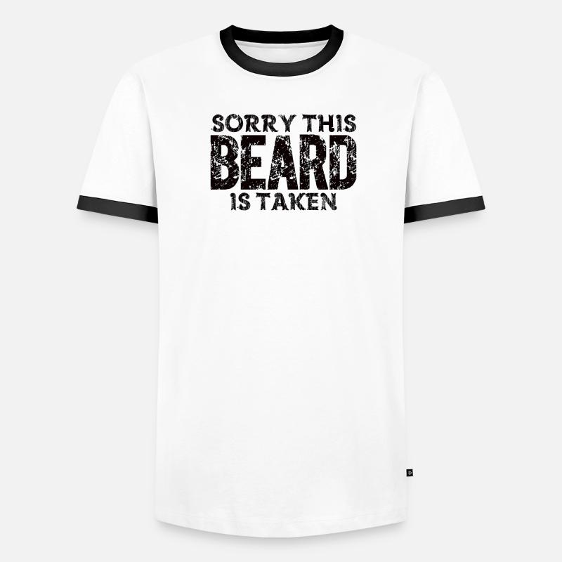 Barbe complète Barbe Barbe Cheveux Relation Ami T-shirt contrasté Homme