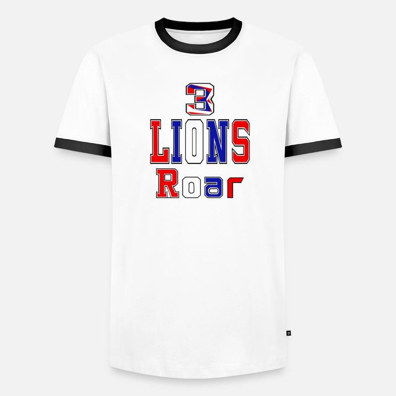 THREE LIONS ROAR Men's Ringer Shirt