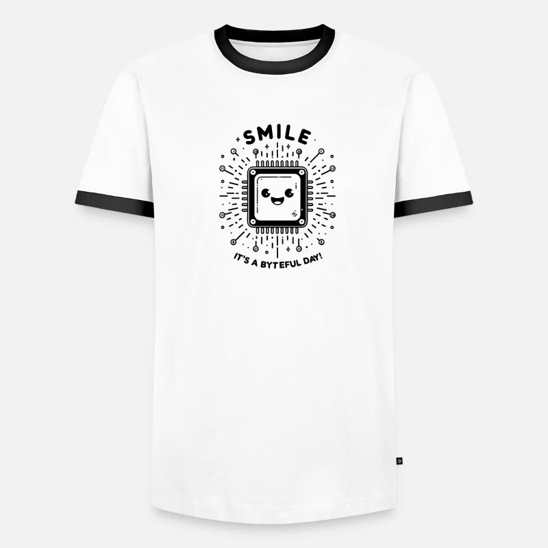 Smile It's a Byteful Day! Men's Ringer Shirt