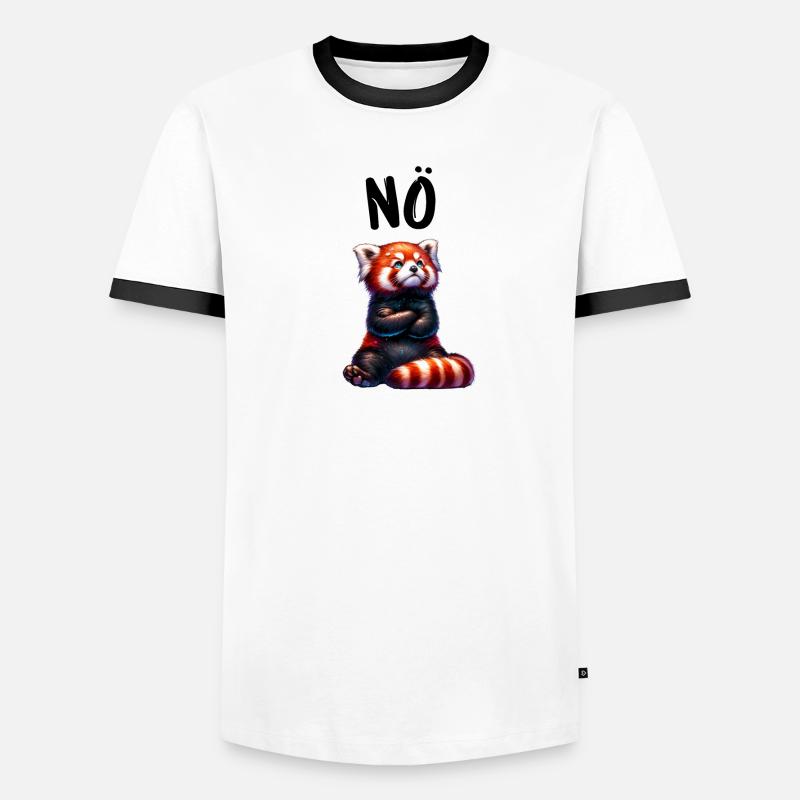 Roter Panda Lustiger Spruch Nö Feuerfuchs Männer Kontrast-T-Shirt