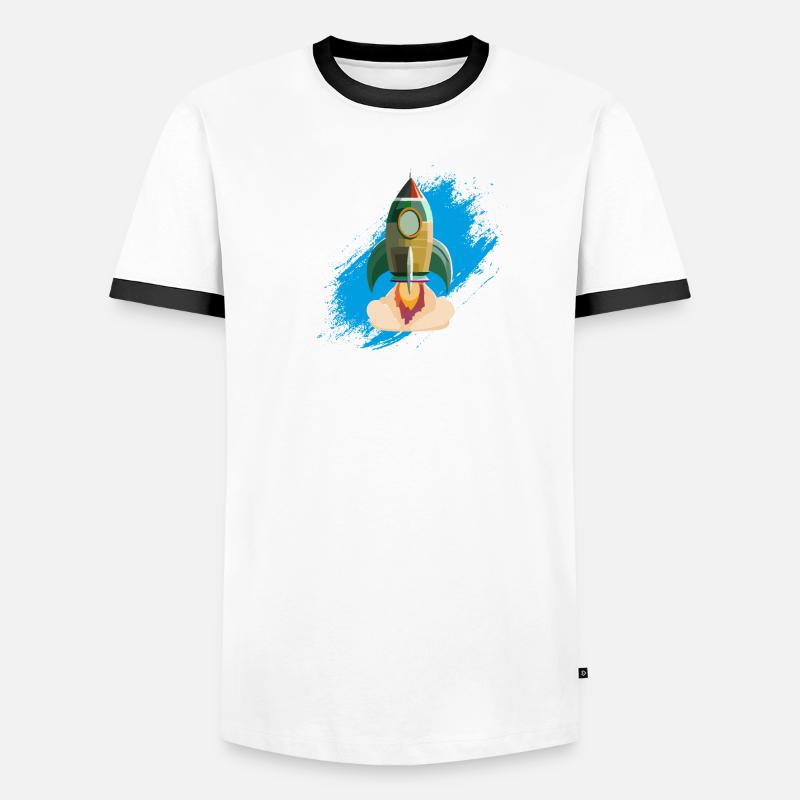 Launching rocket Men's Ringer Shirt