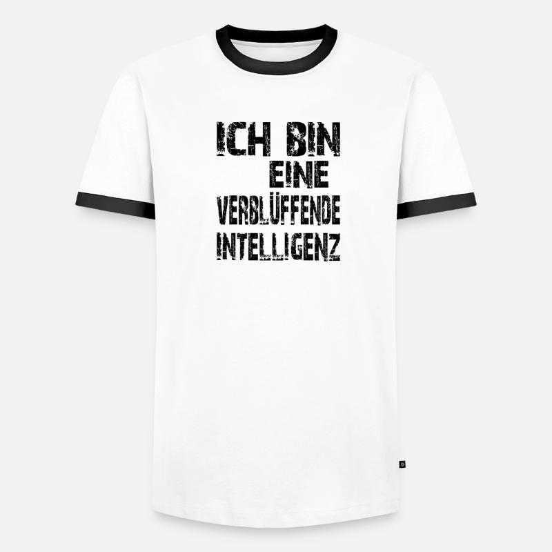 KI Spruch Ich bin eine verblüffende Intelligenz Männer Kontrast-T-Shirt