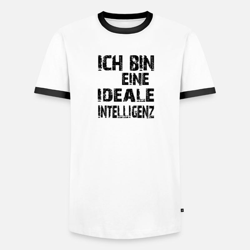 KI Spruch Ich bin eine ideale Intelligenz Männer Kontrast-T-Shirt