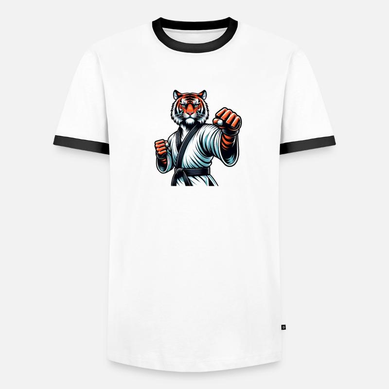 Karaté Tiger en mode Combat T-shirt contrasté Homme