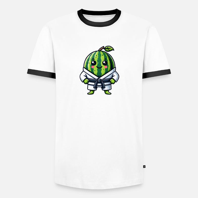 Karaté Maître de la pastèque en Gi T-shirt contrasté Homme