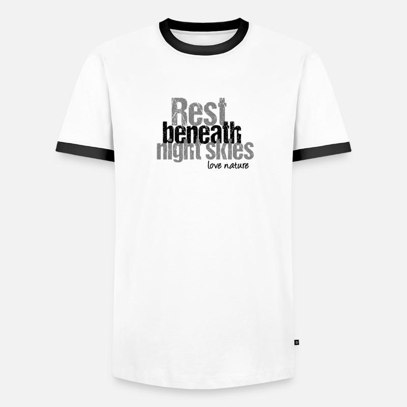 Tranquillité sous le ciel nocturne T-shirt contrasté Homme