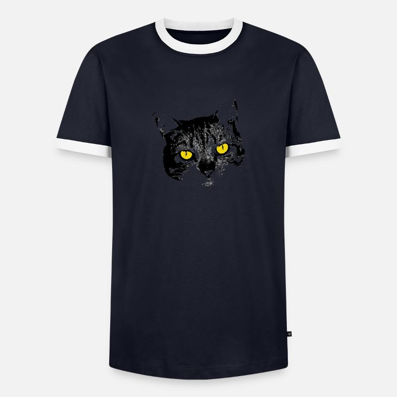 Chat T-shirt contrasté Homme