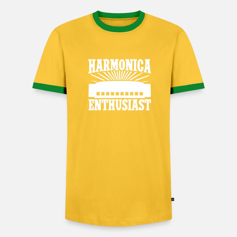 Harmonica Musican Enthusiast Harmonica - Men's Ringer Shirt - undefined