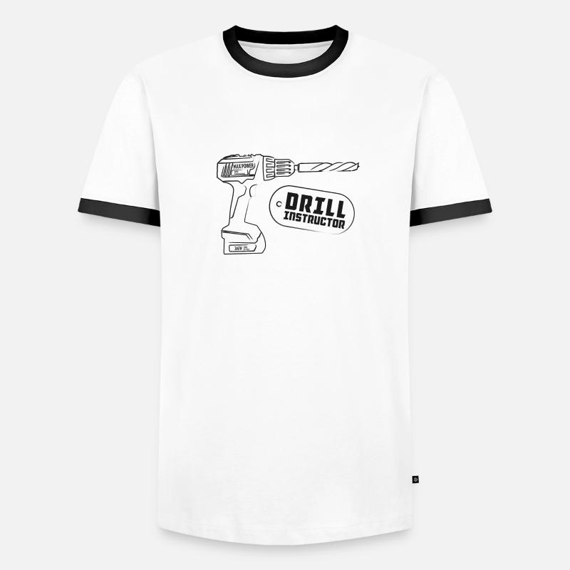 Instructeur de forage - Conception de charpentier et d'artisan T-shirt contrasté Homme