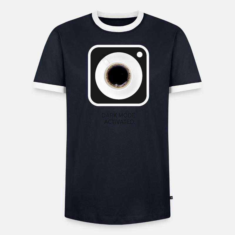 Dark Mode Activated Kaffee Nerd Spruch - Männer Kontrast-T-Shirt - undefined