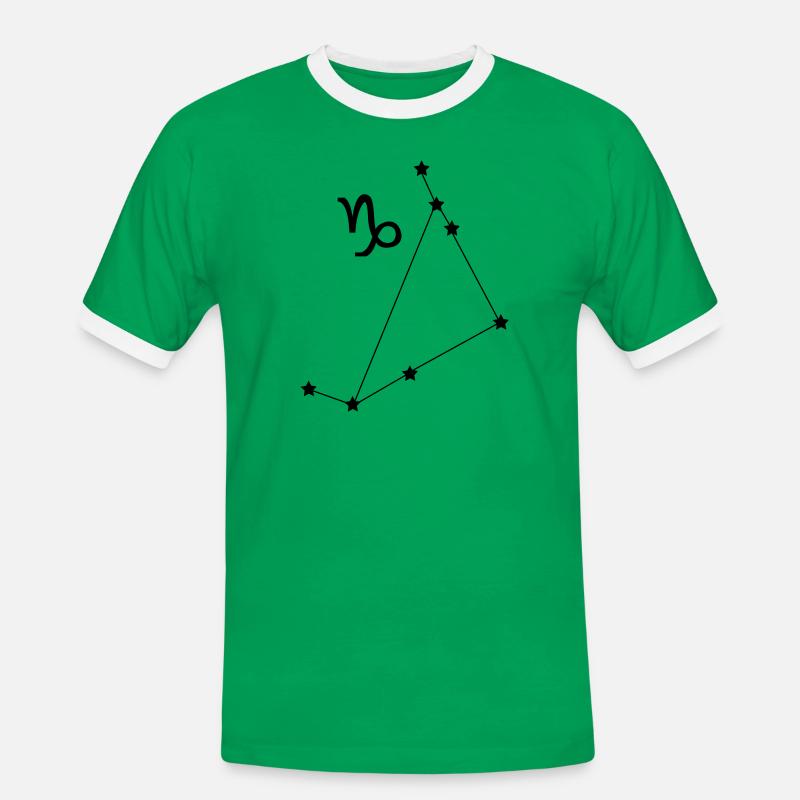 Sternbild Steinbock Sternzeichen - Männer Kontrast-T-Shirt - Kelly Green/Weiß
