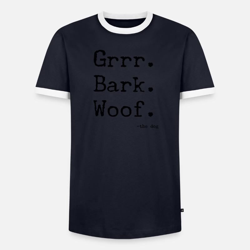 Grrr Bark woof Männer Kontrast-T-Shirt