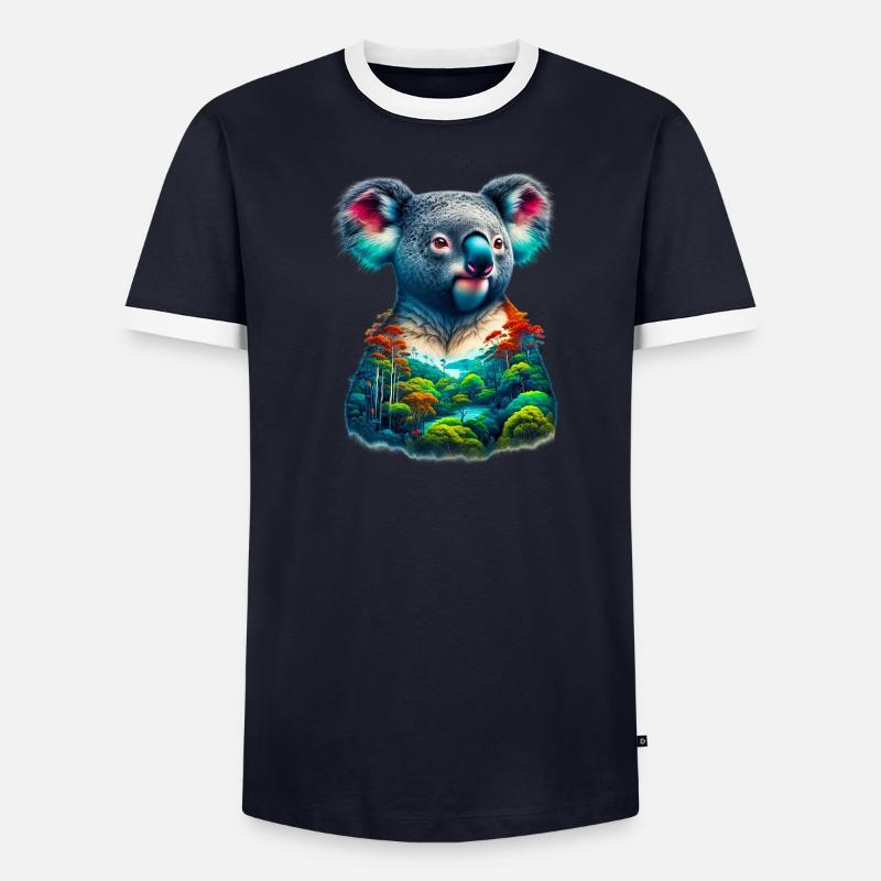 Koala Männer Kontrast-T-Shirt