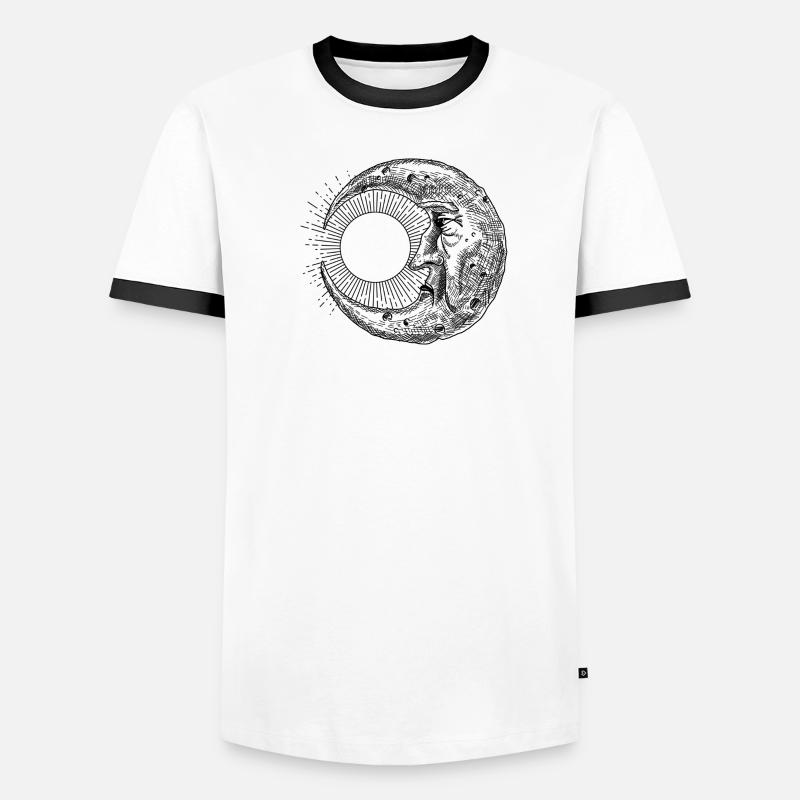 Triste éclipse T-shirt contrasté Homme