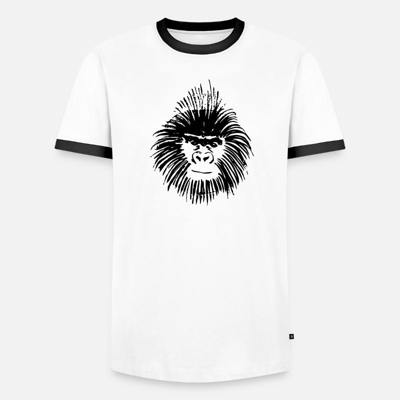 singe T-shirt contrasté Homme