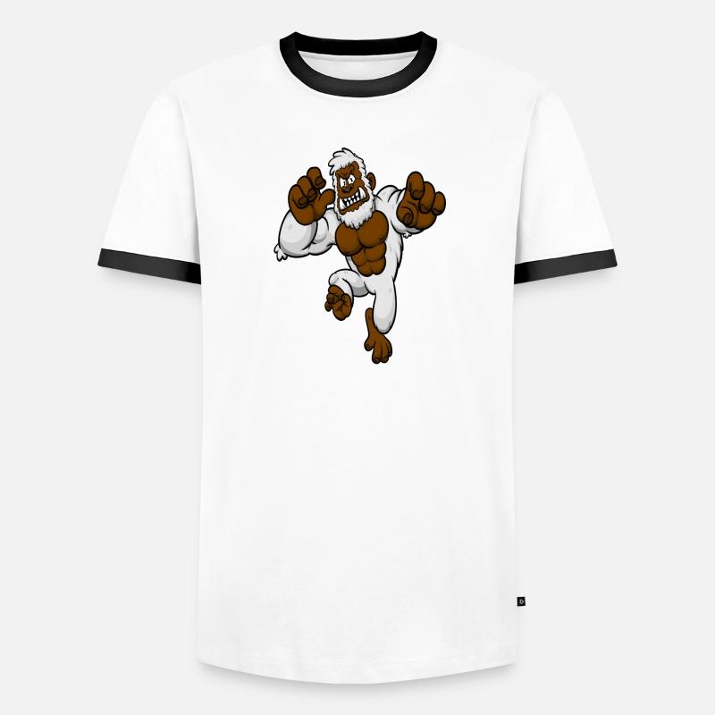 Gorilla Schimpanse Primat Affengesicht Geschenk Männer Kontrast-T-Shirt