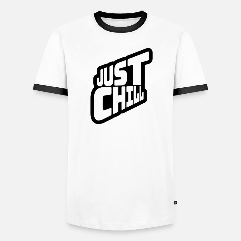 Just Chill Text Logo T-shirt contrasté Homme