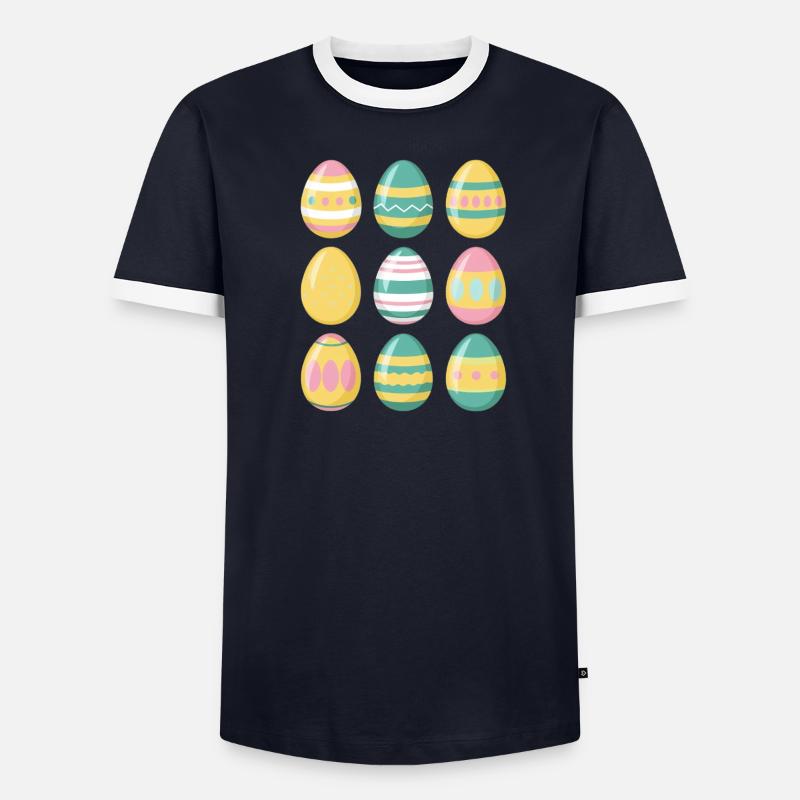 Ostereier Männer Kontrast-T-Shirt
