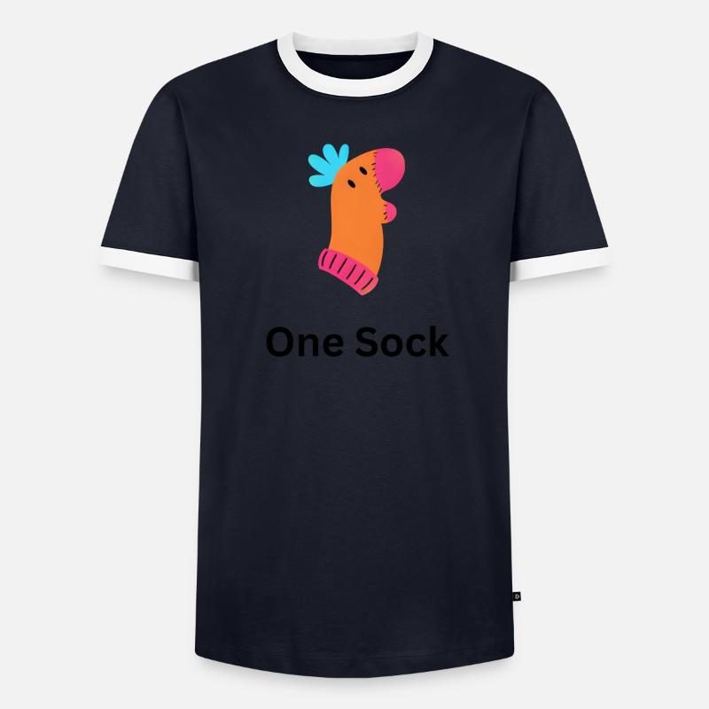 One Sock Männer Kontrast-T-Shirt