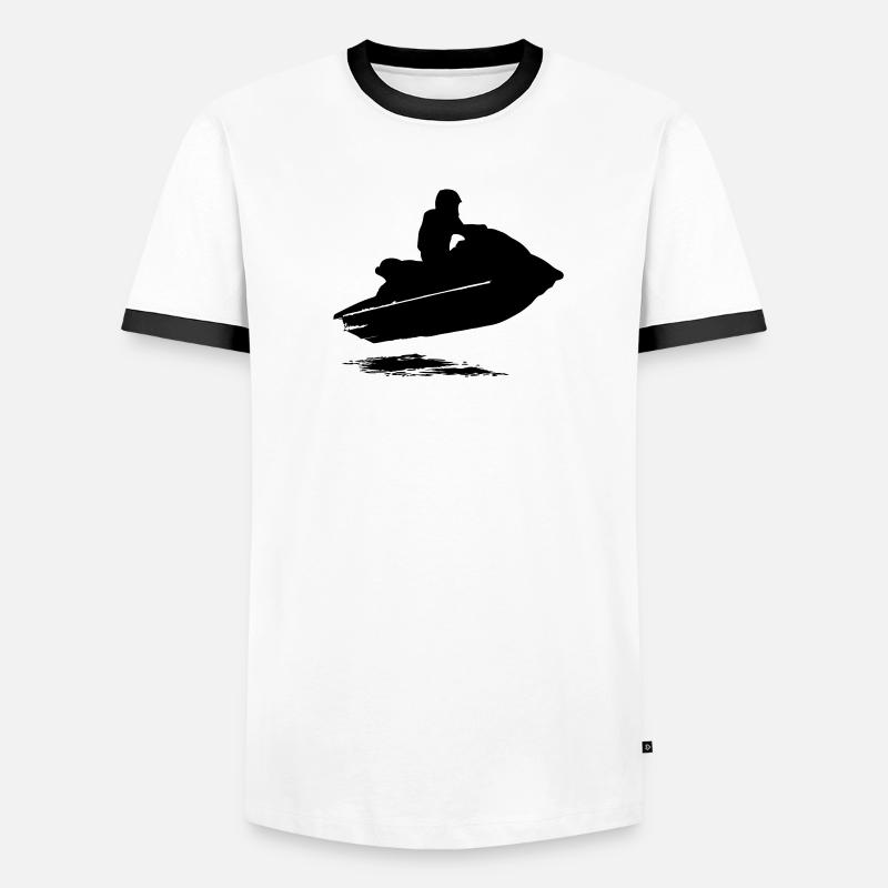 Jetski - Jet-Ski - Wassermotorrad - Jetboot Männer Kontrast-T-Shirt