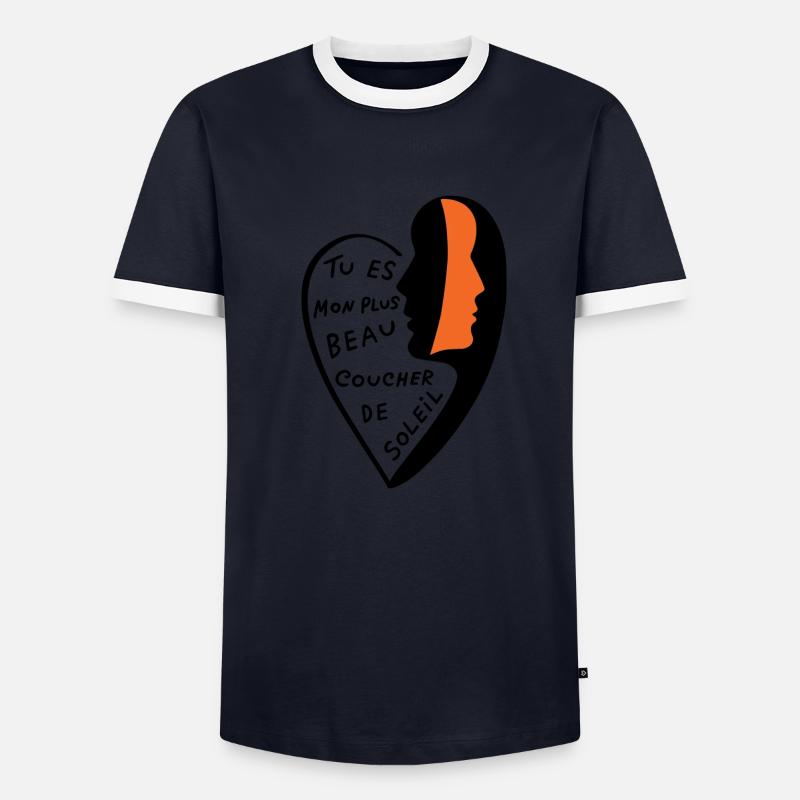 Coucher de soleil 2 T-shirt contrasté Homme