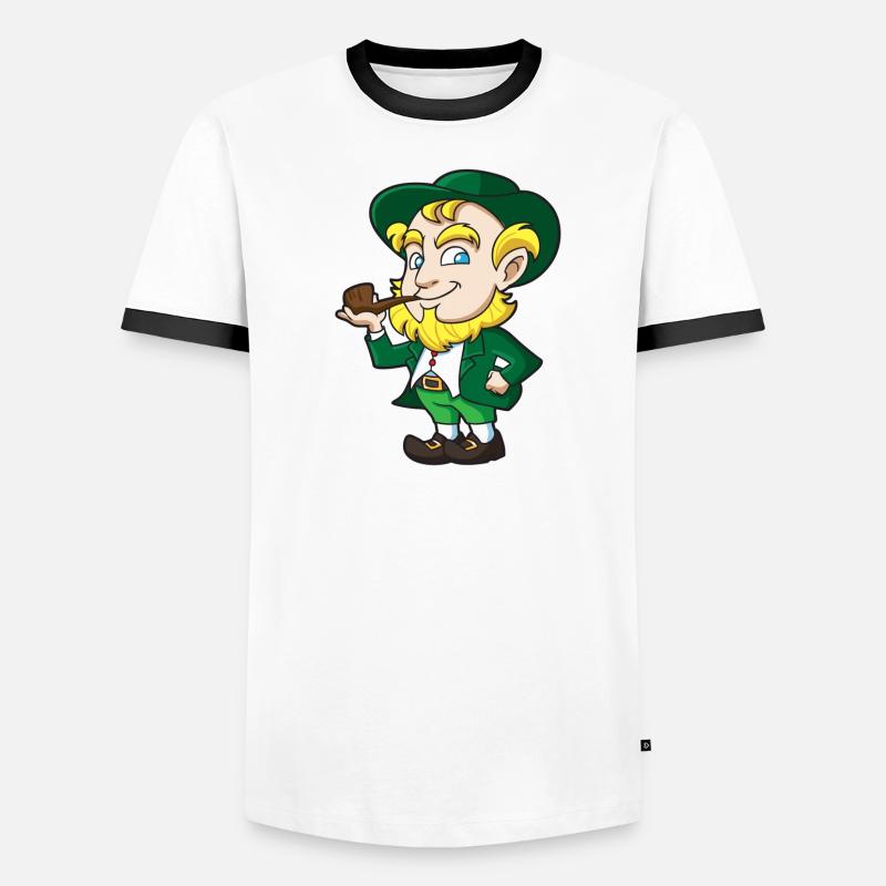 Leprechaun Pipe Charm Men's Ringer Shirt