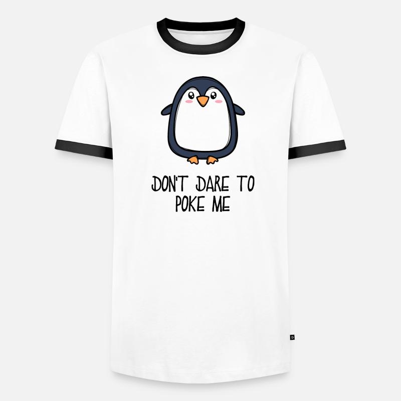 Cool Tier Vogel Statement Pinguin Südpol Männer Kontrast-T-Shirt