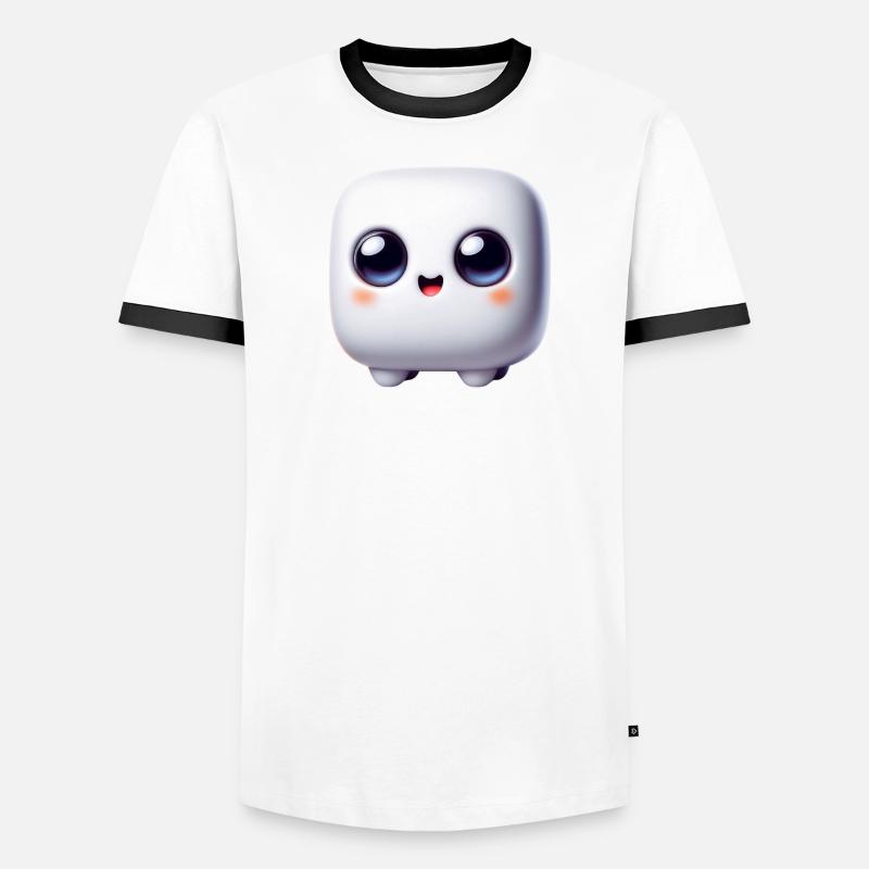 Face du Cube Kawaii – Bloc mignon T-shirt contrasté Homme