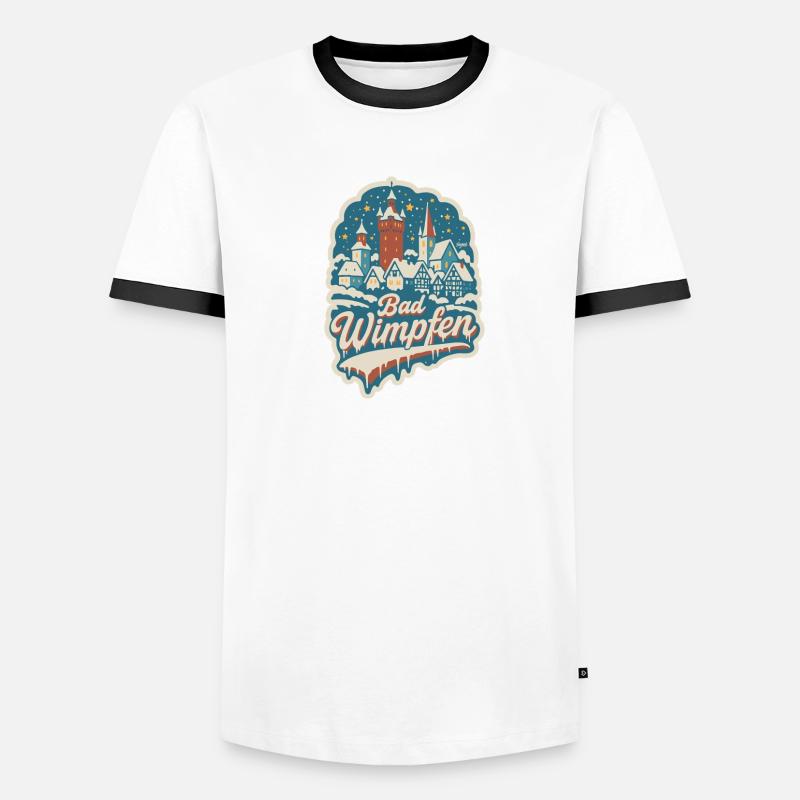 Bad Wimpfen Winterlandschaft   Männer Kontrast-T-Shirt