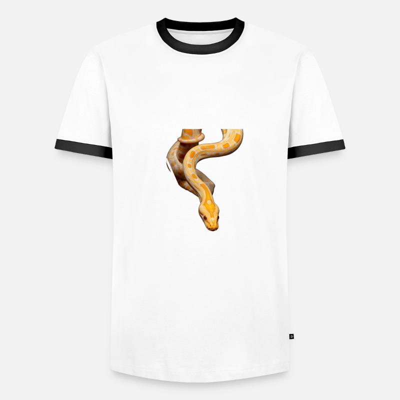 Albino Burmese Python Snake Owner Men's Ringer Shirt