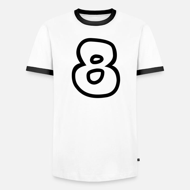 8 Männer Kontrast-T-Shirt