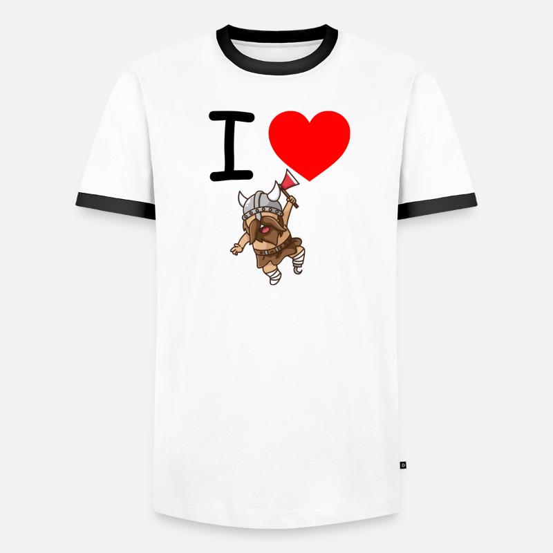 Wikinger Männer Kontrast-T-Shirt