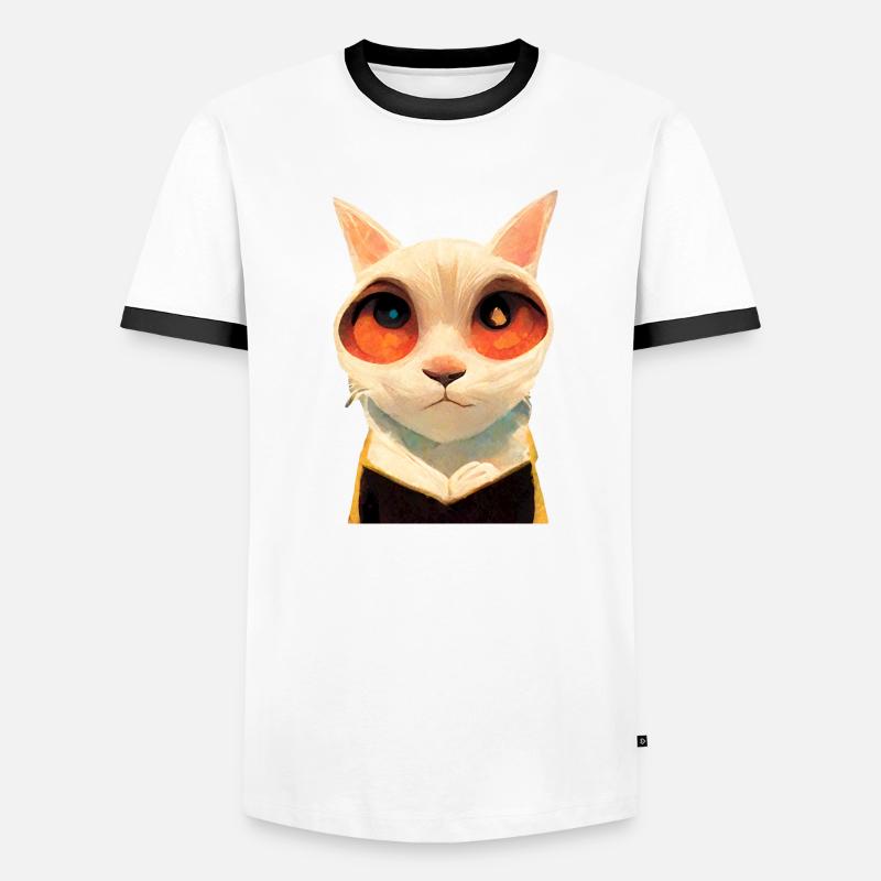 Tête de chat T-shirt contrasté Homme
