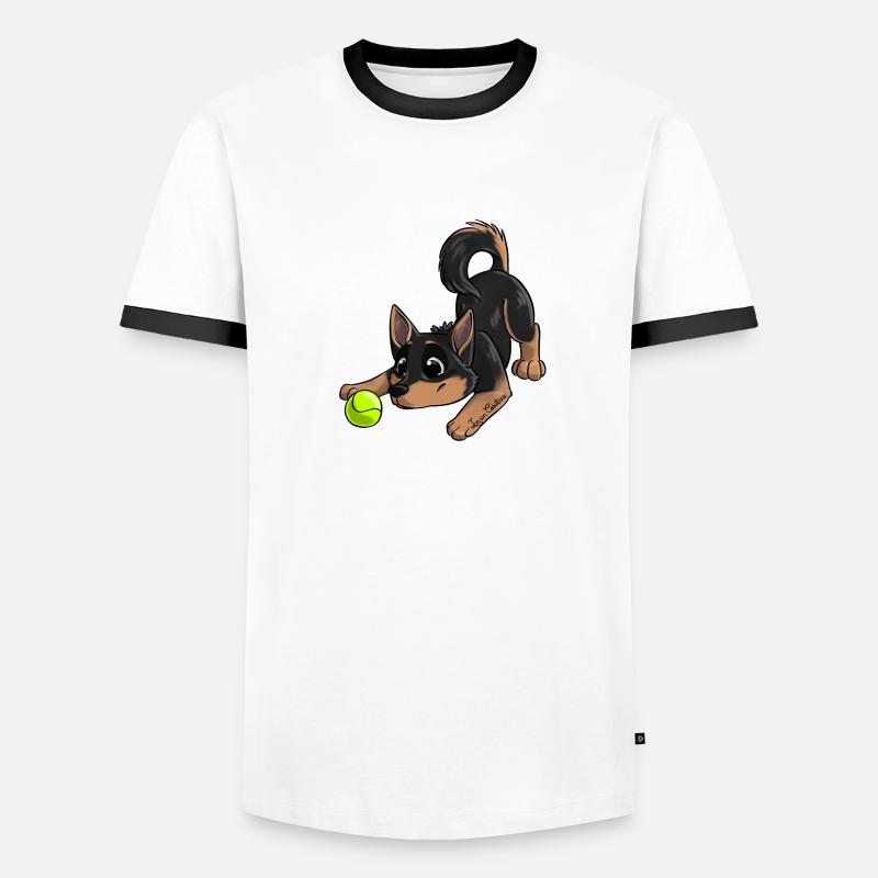 Der süßeste Kelpie Männer Kontrast-T-Shirt