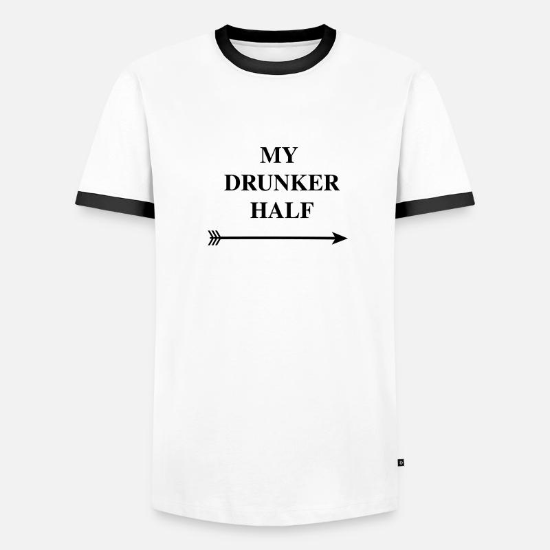 my drunker half Männer Kontrast-T-Shirt