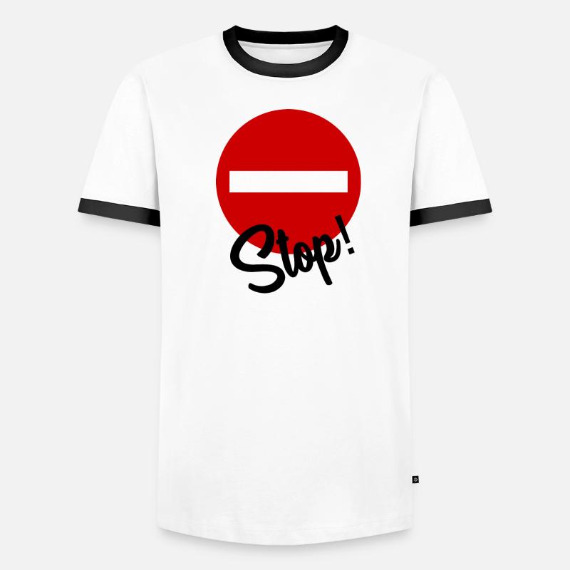STOP. MESSAGE. QUOTATION. PANEL. DAD. MOTORCYCLE Men's Ringer Shirt