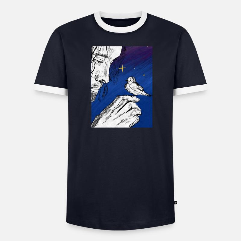 Nummer eins unter dem Mond - Männer Kontrast-T-Shirt - undefined