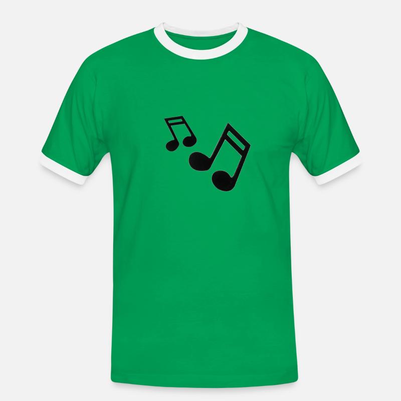 note musicali note musicali note musicali - Maglietta Contrast da uomo - verde kelly/bianco