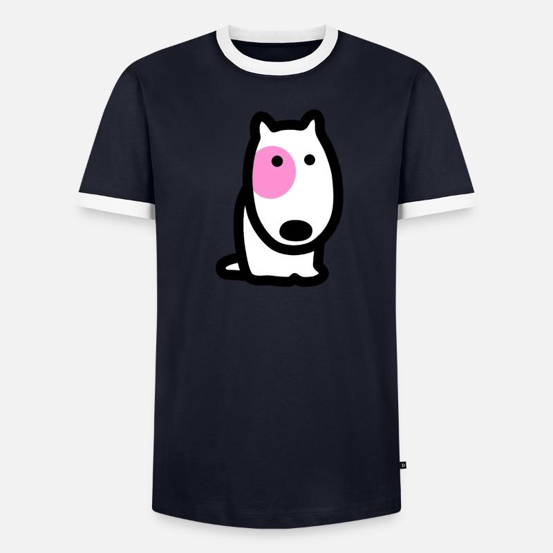 CORSO LE CHIEN à l'oeil rose (face) T-shirt contrasté Homme