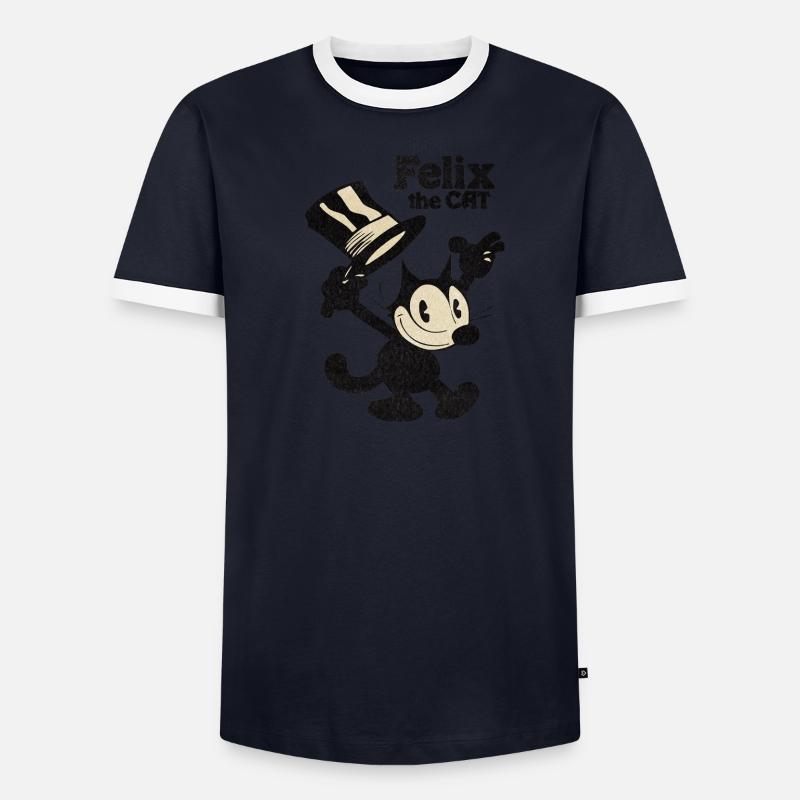 Felix The Cat Avec Chapeau Haut De Forme T-shirt contrasté Homme