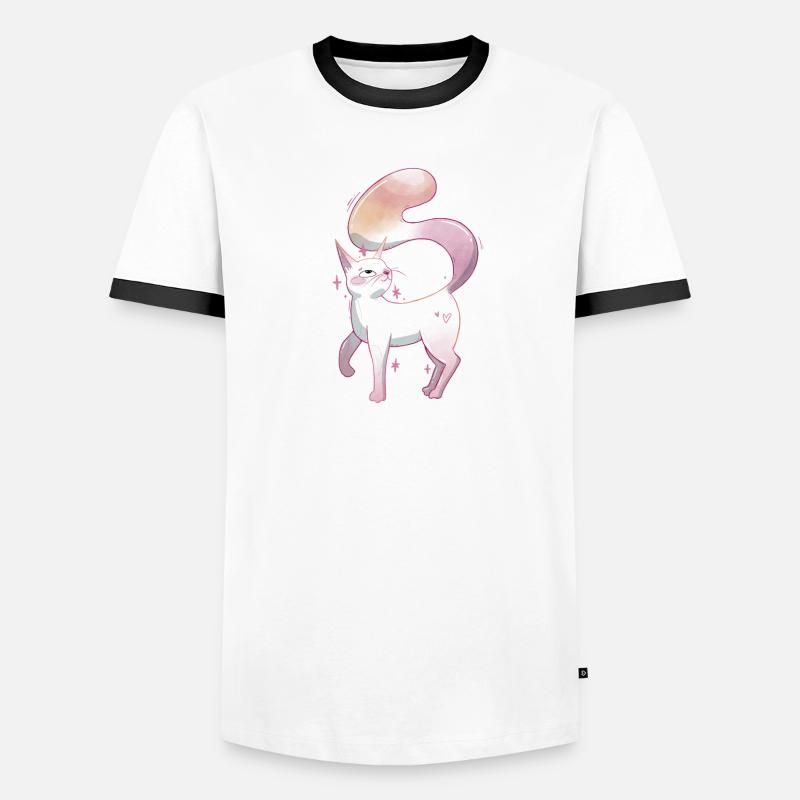 Fierté lesbienne chatte mignonne T-shirt contrasté Homme