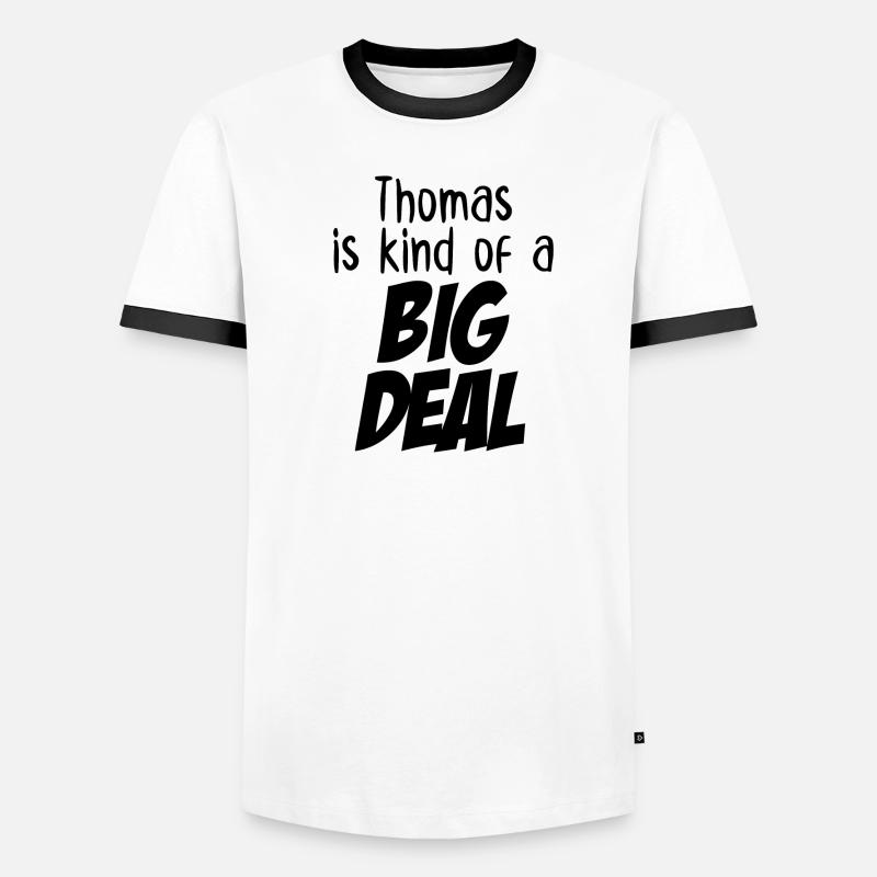 Thomas ist eine große Sache Männer Kontrast-T-Shirt