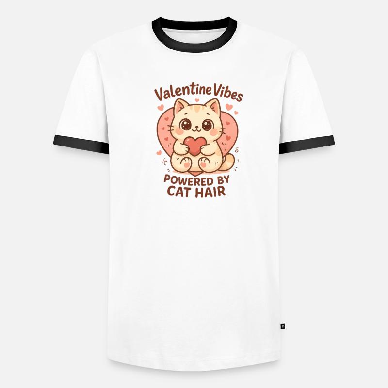Vibrations des chats de la Saint-Valentin T-shirt contrasté Homme
