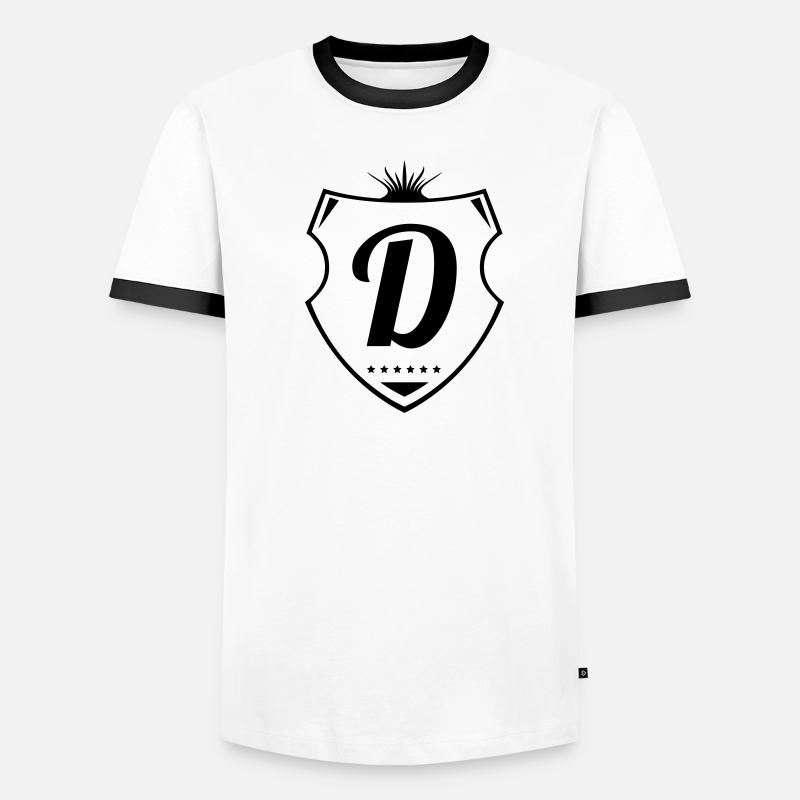 d letter Männer Kontrast-T-Shirt