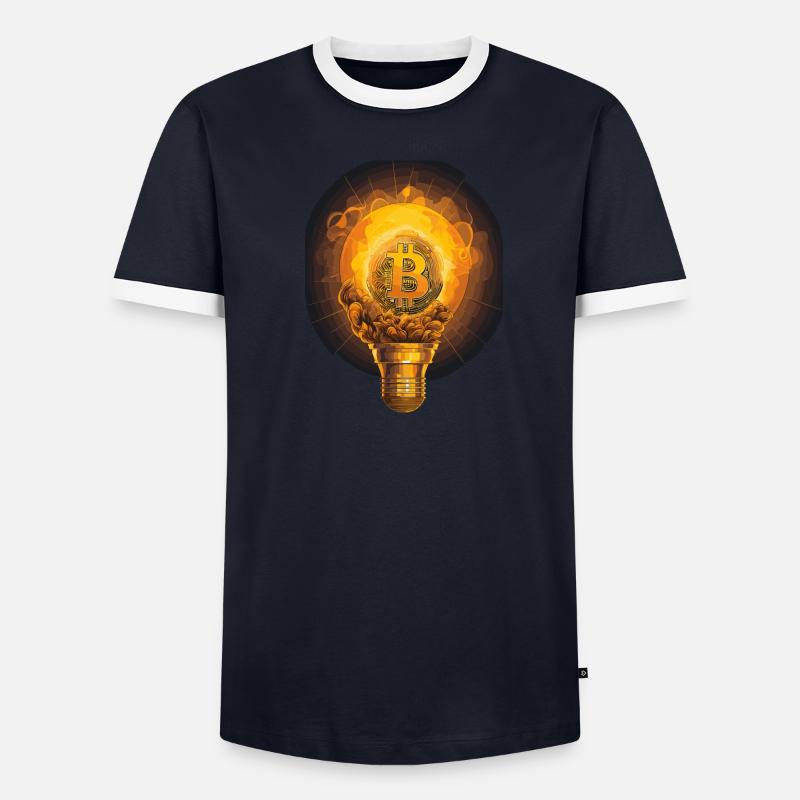 Lampe Bitcoin T-shirt contrasté Homme