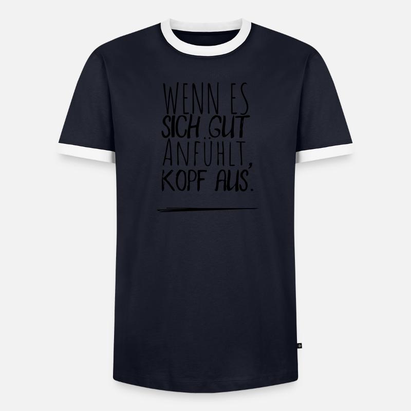 kopf aus Männer Kontrast-T-Shirt