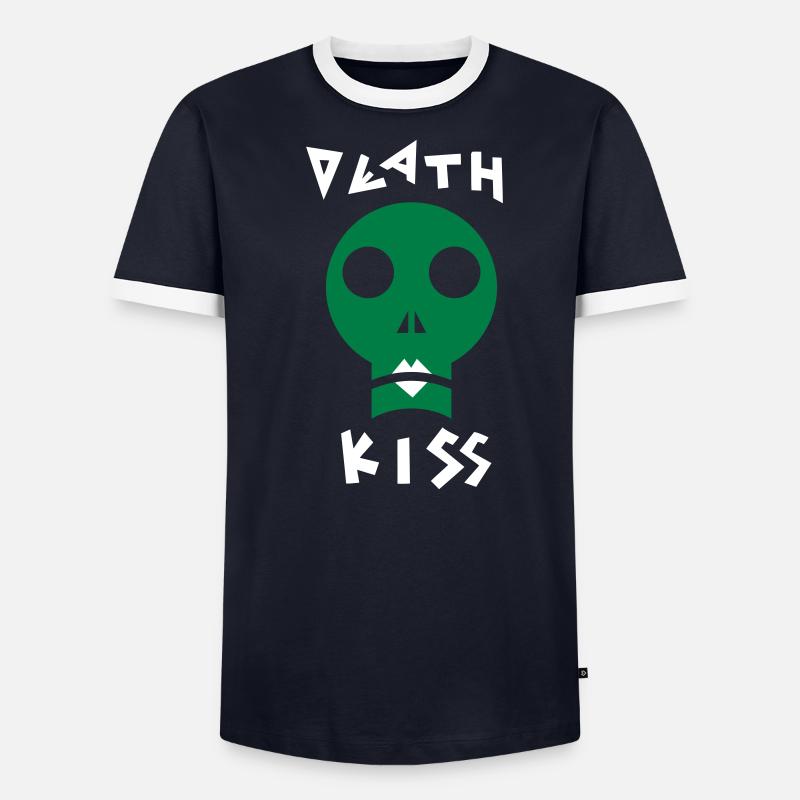 Todeskuss (anpassbare Farben) - Männer Kontrast-T-Shirt - undefined