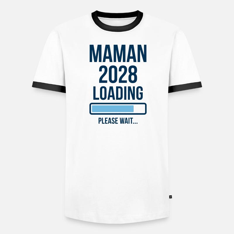 Annonce Grossesse Maman 2028 Loading T-shirt contrasté Homme