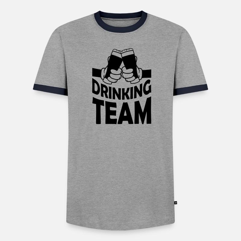 Freunde Drinking Team Bier - Männer Kontrast-T-Shirt - Kelly Green/Weiß