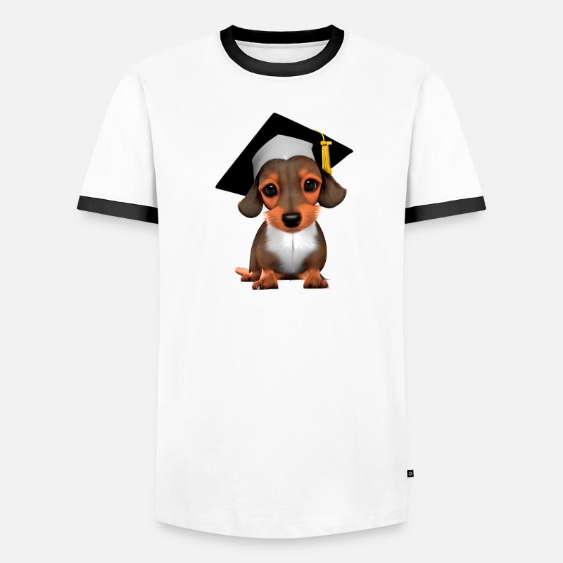 Bachelor Studium Dachshund Hunde Schulabschluss Männer Kontrast-T-Shirt